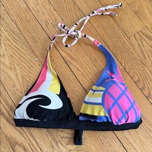 O'Neill Multi-Color Graphic Triangle Bikini Top